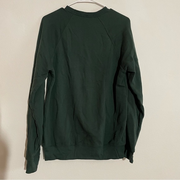 Kiel James Patrick leaf peeper embroidered forest green sweatshirt for fall - Picture 7 of 7